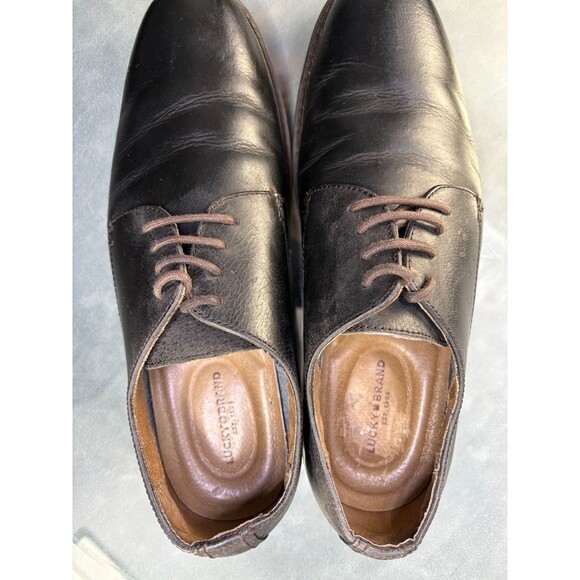 Lucky Brand Men\'s Plain Toe Comfort Dress Shoes Size 9 M Leather Black main image 11